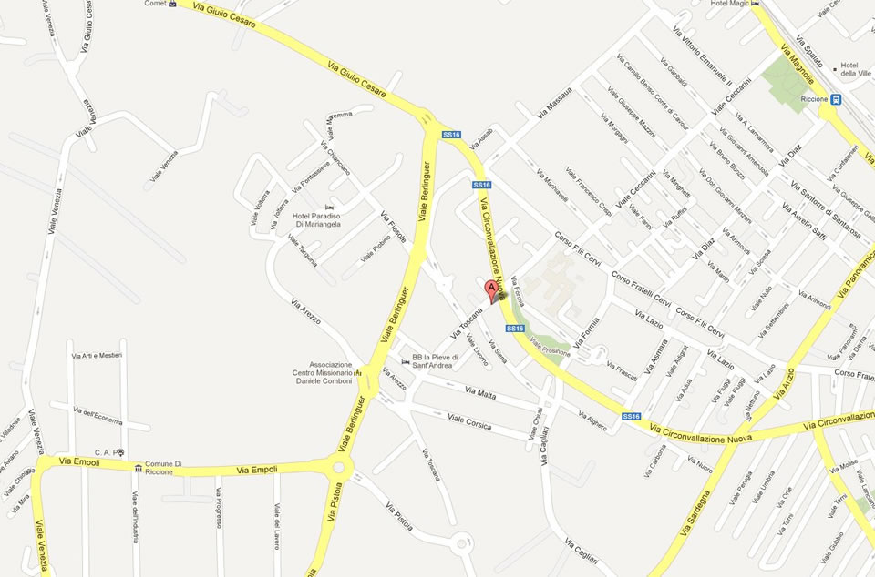 Dislocazione geografica dello Studio Nespoli Commercialista in Riccione